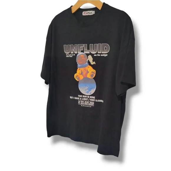 Men's black UNFLUID Kurt D.Cobain graphic t-shirt  - large - Picture 3 of 8